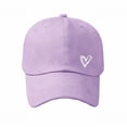 thumbnail image 1 of AirLoni Sun Visor Hats For Women Adjustable Daily Wear Heart Embroidered Summer Baseball Cap Distressed Adjustable Hat Cotton Cap Light Violet,One Size, 1 of 5