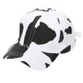 thumbnail image 1 of AirLoni Unisex Baseball Cap Black White Cow Print Cotton Breathable Sweat Wicking Curved Brim Ventilated Eyelets Adjustable Buckle Outdoor Sun Protection Women Sun Dad Hat White,One Size, 1 of 4
