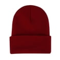 thumbnail image 1 of AirLoni Unisex Beanie Hats Expandable Soft Winter Warm Brimless Skull Cap Knitted Cap For Men & Women Solid ColorWine,L, 1 of 3