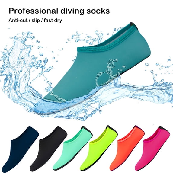 AirLoni Water Socks For Men Women Barefoot Quick-Dry Low-Cut Anti-skid Water Socks Yoga For Cycling Outdoor Water Sports Blue,L