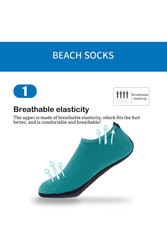 Water Socks For Men Women Barefoot Quick-Dry Low-Cut Anti-skid Water Socks Yoga For Cycling Outdoor Water Sports Blue,M