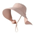 thumbnail image 1 of AirLoni Women Fisherman Hat Polyester Breathable Ponytail Hole Adjustable Drawstring UV Sunscreen Fashion Hat For Travel Outdoor Activities Ponytail Hat Pink,One Size, 1 of 3