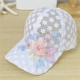 thumbnail image 1 of AirLoni Women Lace Pearl Embroidered Sun Visor Hat Mesh Breathable Foldable Adjustable Sport Baseball Cap for Running Travel OutdoorWhite,One Size, 1 of 5