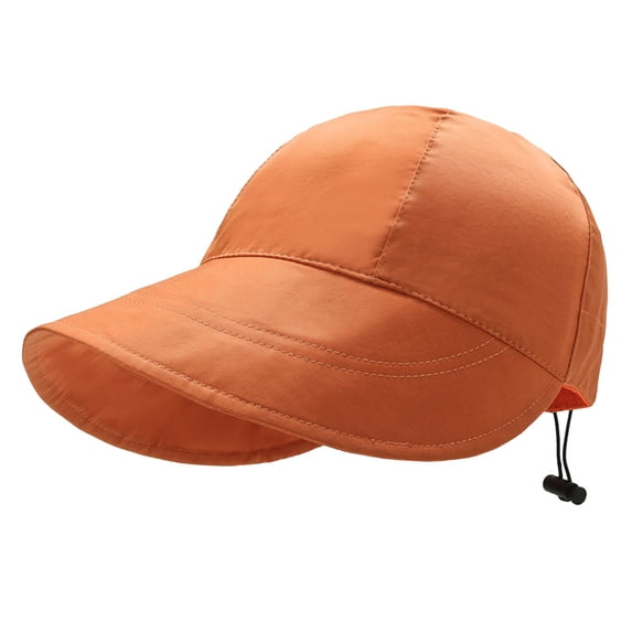AirLoni sun hats for women Dacron Quick Drying Large Brim Adjustable Circumference Foldable Packable Summer Outdoor Outing Beach Fisherman Sports Caps baseball hats Orange,One Size