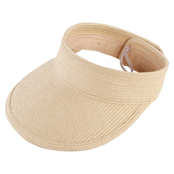 AirLoni visor hats for women Rough Straw Paper Korean Style Foldable Wide Brim UV Sunscreen For Summer Outing Riding Travel Lightweight Casual sun hats Hiking Hat Beige,One Size