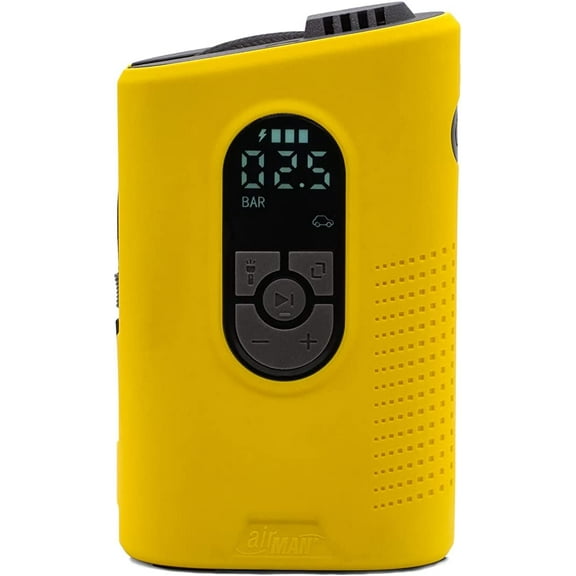 AirMan Mini Handheld Cordless Inflator - Rechargeable 2200 mAh with LED Light