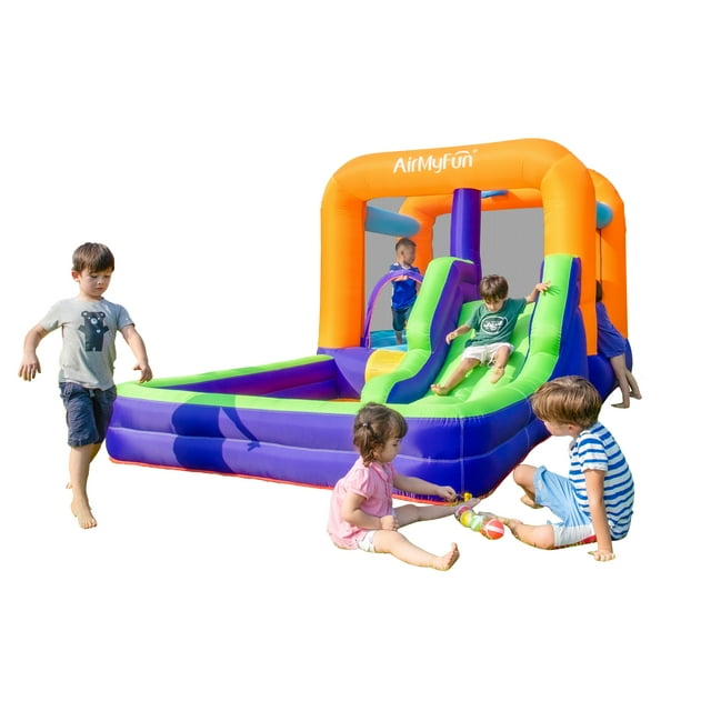 AirMyFun Inflatable Bounce House, Bounce House with Slide for Kids 512