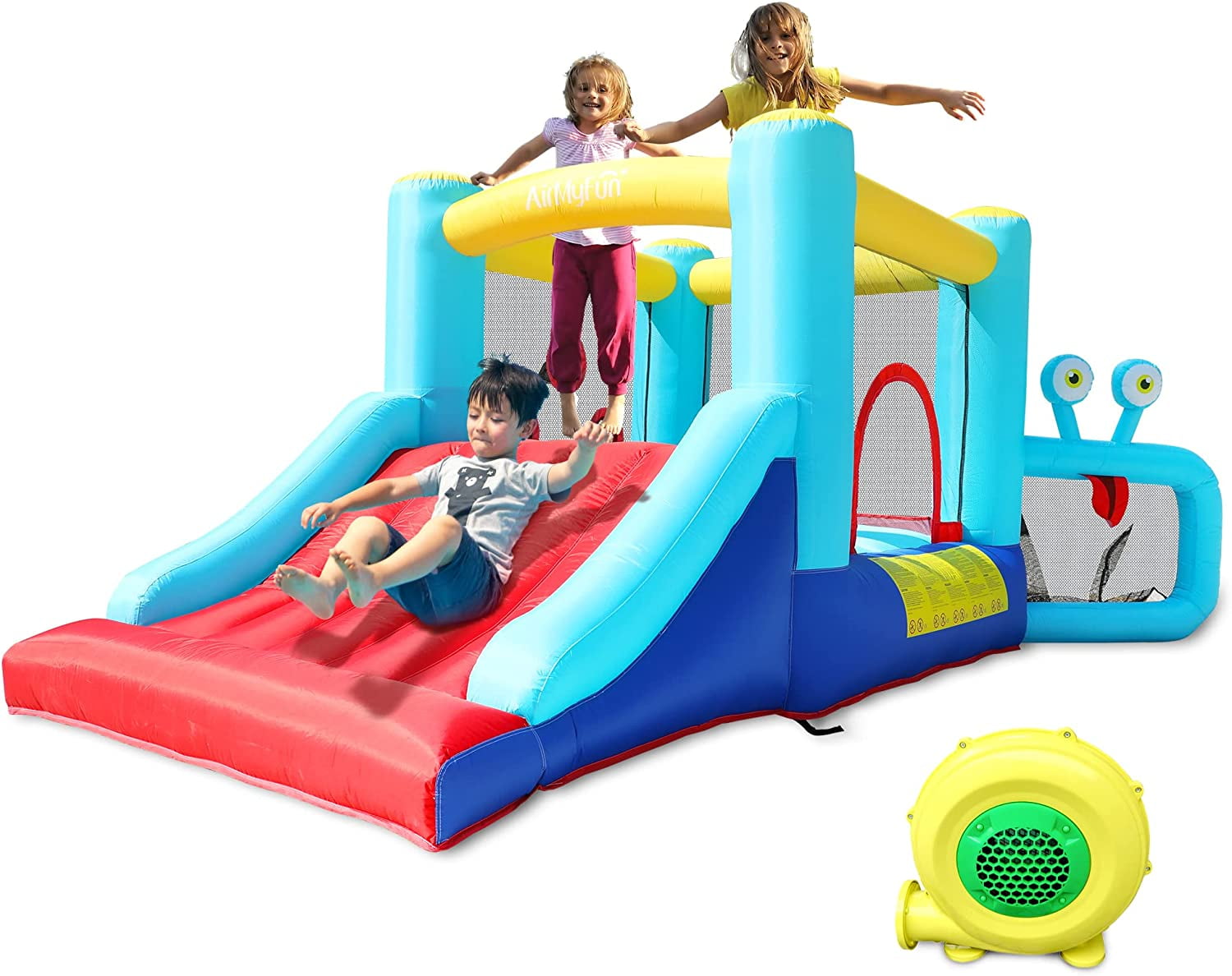 AirMyFun Inflatable Bounce House,Jumping Bouncer with Air Blower,Splash