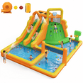 thumbnail image 1 of INFLATEFLY Inflatable Water Slide,11 IN 1 Inflatable Bounce House With Dual Slide,Pool, Basketball Hoop, Water Cannon, Climbing Wall, Large Kid Water Park For Backyard Activity,Outdoor Water Play Toy, 1 of 9