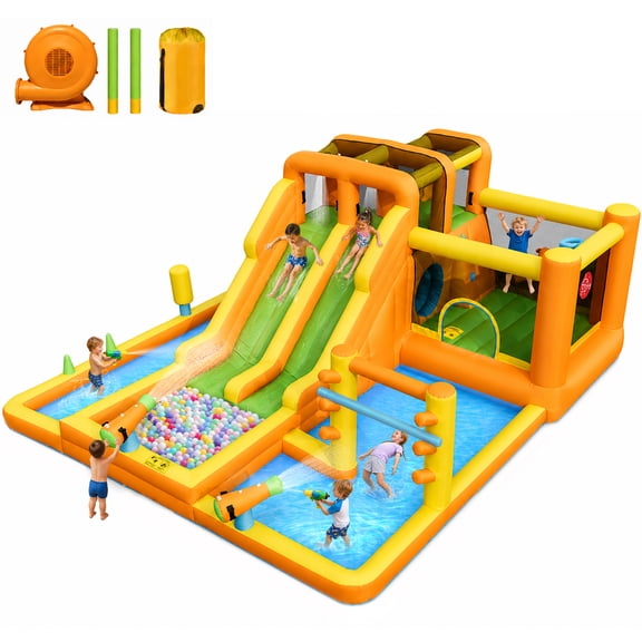 INFLATEFLY Inflatable Water Slide Park WS05 13-in-1 Heavy-Duty for Backyard 1-Count