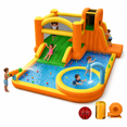 thumbnail image 1 of INFLATEFLY Inflatable Water Slide, 9-in-1 Bounce House Water Park with Trampoline, Pool, Climbing Wall, Water Cannon, Slides and Basketball Hoop, Kid Bouncy Castle for Outdoor Indoor Backyard Fun, 1 of 8