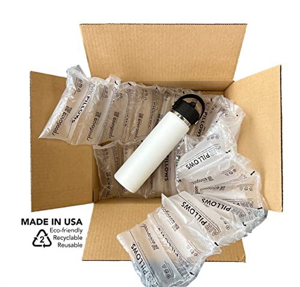 AirPillows 150 Count Premium Prefilled Air Pillow Bubbles for Package Shipping | 3 Cu Ft, 22 Gal, 4x8-In Ea | like Packing Peanuts Foam Paper | Strong HDPE Void Fill Cushion Prote