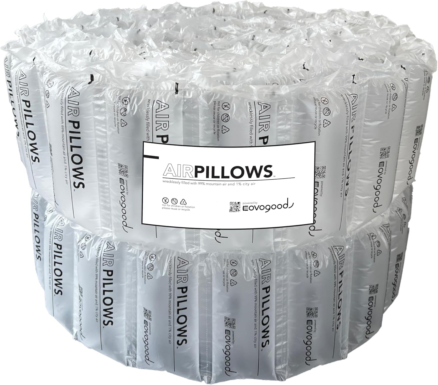 AirPillows 150 Count Premium Prefilled Air Pillow Bubbles for Package Shipping | 3 Cu Ft, 22 Gal, 4x8-In Ea | like Packing Peanuts Foam Paper | Strong HDPE Void Fill Cushion Protection by Covogoods