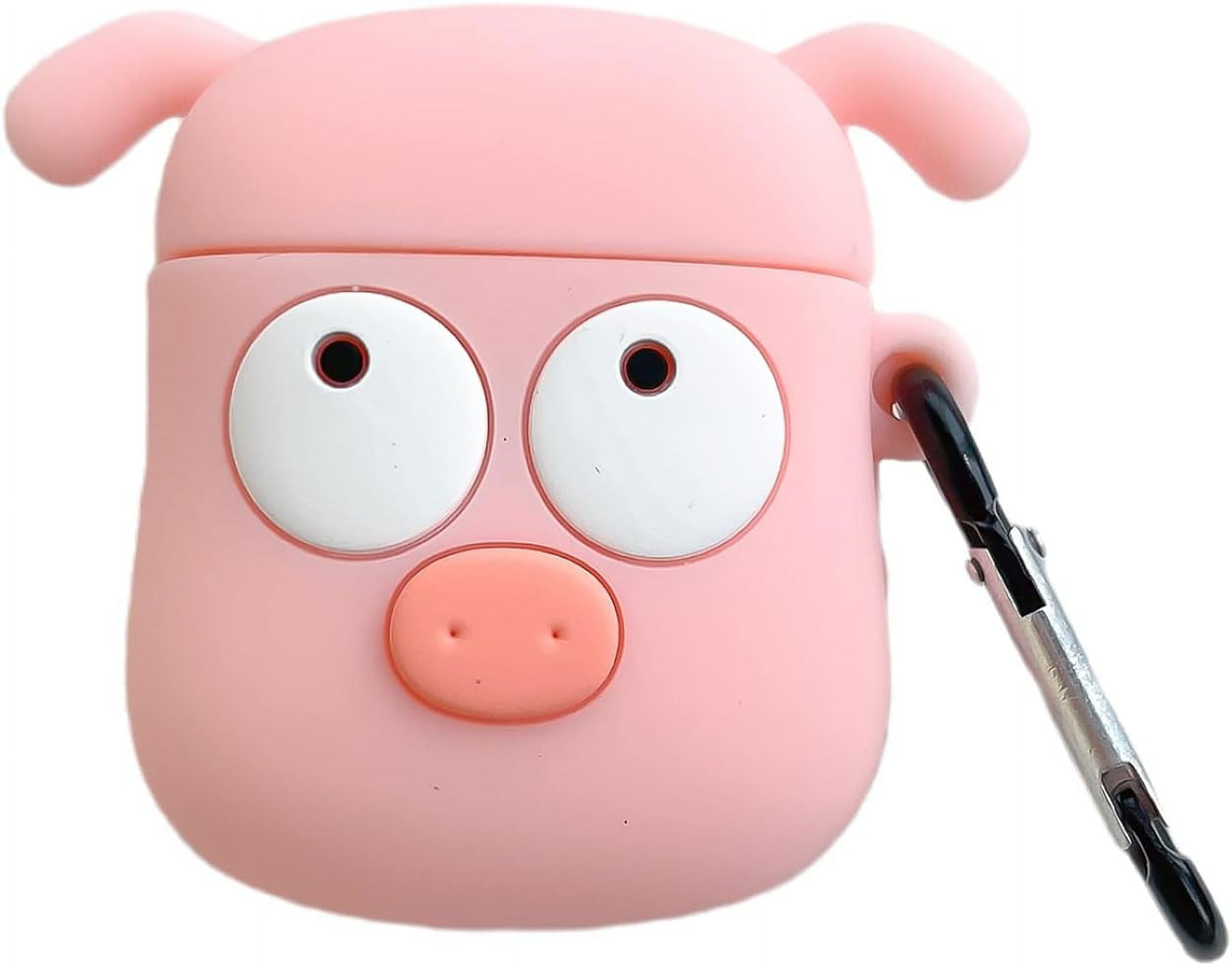 for AirPod 2/1 Cover Case,Cute 3D Cartoon Pig AirPods 1st 2nd