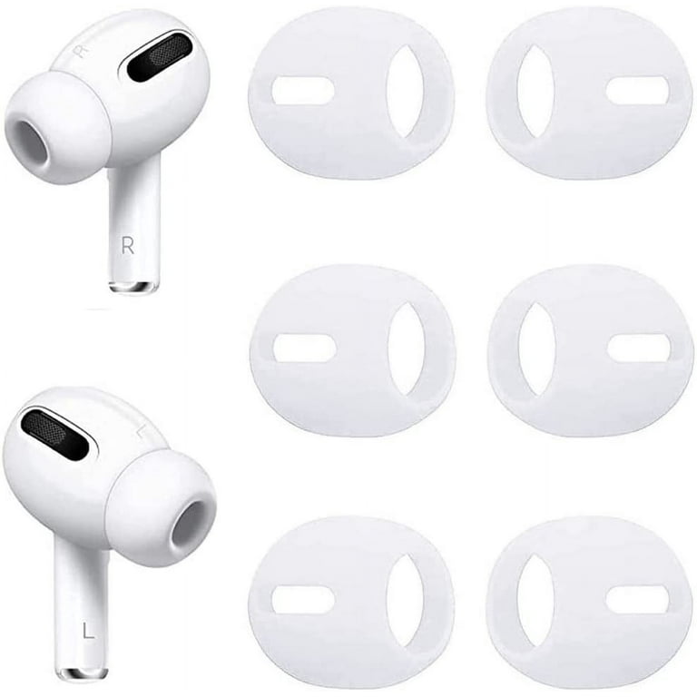 AirPod Pro 2 Eartips Covers Anti-Slip Earuds Cover Silicone Compatible with  AirPods Pro 2【 Fit in The Charging Case 】 3 Pairs White pro2w