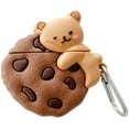 thumbnail image 1 of for AirPod Pro Case,Cute 3D Cartoon Cookie Bear AirPods Pro Cover Kawaii Soft Silicone Protective Cover with Keychain Shockproof Charging Case Compatiable with AirPods Pro for Girls Women, 1 of 7