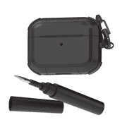 Zsou AirPods Pro Generation 1 & 2 Rugged Protective Case with Carabiner and Multi-Function Cleaning Tool, Black