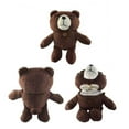thumbnail image 1 of for AirPods 1&2 Gen Case Dark Brown Teddy Bear Doll Plush Hook Keychain Protective Cover with Keychain Hooks Earbuds Earphone Wireless Charging Case Accessories Apple AirPods (Dark Brown), 1 of 4