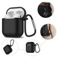 thumbnail image 1 of AirPods 1 & 2 Silicone Case, AirPods Case with Keychain, Njjex Shockproof Protective Premium Silicone Cover Skin for Apple Airpods 1st & 2nd -Black, 1 of 7