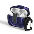 thumbnail image 1 of for AirPods 2nd Gen / 1st Gen Case Cover with Key Chain, Rugged Secure Locking Buckle Case Shockproof Portable Heavy Duty Protective Skin for AirPods 2nd Gen / 1st Gen, Purple, 1 of 7