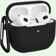 Protective Silicone Cover for AirPods 3rd Generation Case 2021, Black - Wireless Charging
