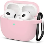 AirPods 3 Case, Protective Silicone Cover for AirPods 3rd Generation Case 2021, Wireless Charging - Pink
