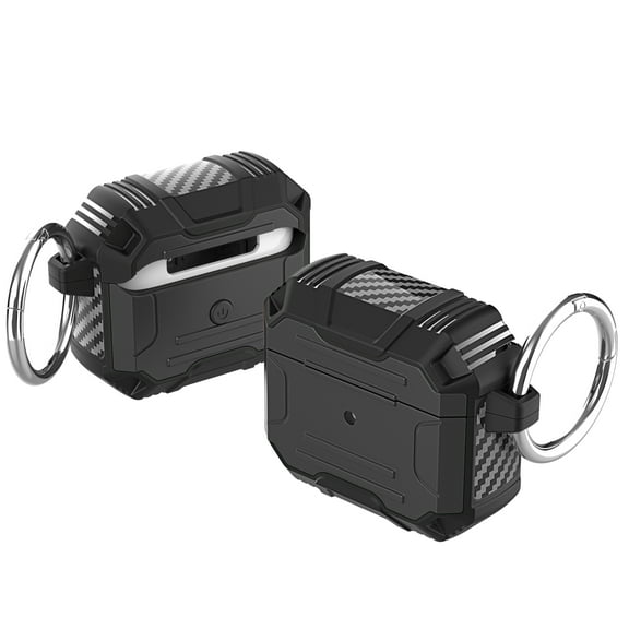 AirPods 3rd Gen (2021) Case for Men Women, Heavy Duty Protective Case with Keychain Portable Dustproof Anti-Scratch Rugged Bumper Durable Case Cover for Apple AirPods 3rd Gen (2021), Black