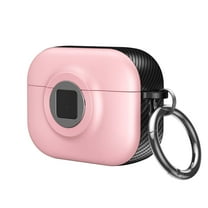 for AirPods 3rd Generation (2021) Protective Case Automatic Pop-up with Safety Locking Clip, Full Body Shockproof Hard Case with Keychain for AirPods 3rd Generation (2021), Pink