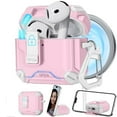 thumbnail image 1 of AirPods 4 Case,【Built-in Invisible Bracket】 Secure Lock Case [Compatible with MagSafe] for AirPods 4th Generation 2024 wiht Cleaning Kit,Auto-Open,Military Grade Protective, 1 of 6