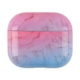 thumbnail image 1 of for AirPods 4th Generation 2024 Marble Style Design Case, Elegant Print Cover Protective Hard PC Carrying Case Cover Shockproof Skin Friendly Smoothly for Men Women - Deep Pink+Blue, 1 of 12