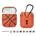 thumbnail image 1 of AirPods Case, AirPods 2 Case, Njjex Protective Shockproof PC+PU Leather AirPods Accessories Drop Proof with Keep-Safe Carabiner Keychain for Apple AirPods 1 & 2 -Ball Sports Basketball, 1 of 10