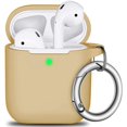 thumbnail image 1 of AirPods Case Cover with Keychain, Silicone Protective Skin Cover for Women Girl with Apple AirPods Series 1 Series 2 Charging Case,Front LED Visible-Turquoise, 1 of 1