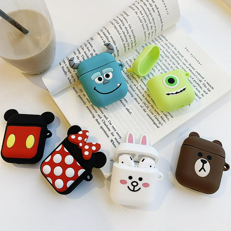 AirPods Case Cute Cartoon Anime Characters GMYLE Silicone Protective Shockproof Earbuds Case Cover Skin Compatible for Apple AirPods 1 2