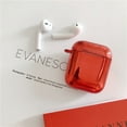 thumbnail image 1 of AirPods Case, GMYLE Plating Metallic Finish Protective Earbuds Hard Case Cover Skin with Keychain Kit Set Compatible for Apple AirPods 1 & 2 (Red), 1 of 3