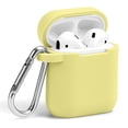 thumbnail image 1 of AirPods Case, GMYLE Silicone Protective Shockproof Earbuds Case Cover Skin with Keychain Kit Set Compatible for Apple AirPods 1 & 2 (Pastel Yellow), 1 of 8