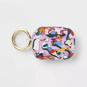 AirPods Gen 3 Abstract Pattern Case with Keyring, Multi-color