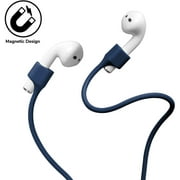 AirPods Magnetic Ear Strap, GMYLE Anti-Lost Silicone Cord Outdoor Sports Aid String Rope Cable Wirelss Earbuds Accessories Compatible for AirPods 1 / AirPods 2 / AirPods Pro (Navy Blue)