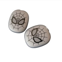 AirPods Max / AirPods 3 / AirPods Pro Case, Spider Design Half Clear Black Soft Cover