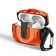thumbnail image 1 of for AirPods Pro 1st Gen 2019 Case Cover with Key Chain, Rugged Secure Locking Buckle Case Shockproof Portable Heavy Duty Protective Skin for AirPods Pro 1st Gen 2019, Orange, 1 of 7