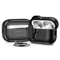 thumbnail image 1 of for AirPods Pro 2 /AirPods 1/2/3 AirPods Pro 2 Generation 2nd 1st Case Secure Lock Clip Hard Shell Case Cover with Keychain (black,for AirPods 3 (2021)), 1 of 7