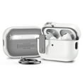 thumbnail image 1 of for AirPods Pro 2 /AirPods 1/2/3 AirPods Pro 2 Generation 2nd 1st Case Secure Lock Clip Hard Shell Case Cover with Keychain (WHITE,for AirPods 3 (2021)), 1 of 7