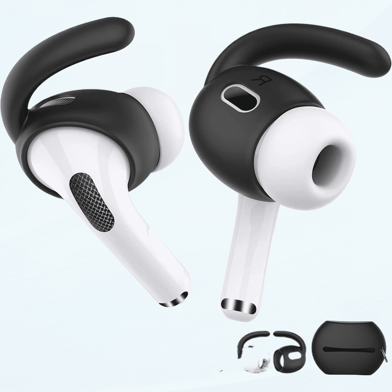 AirPods Pro 2 Ear Hooks, Anti-Slip Silicone Covers with Storage Pouch ...