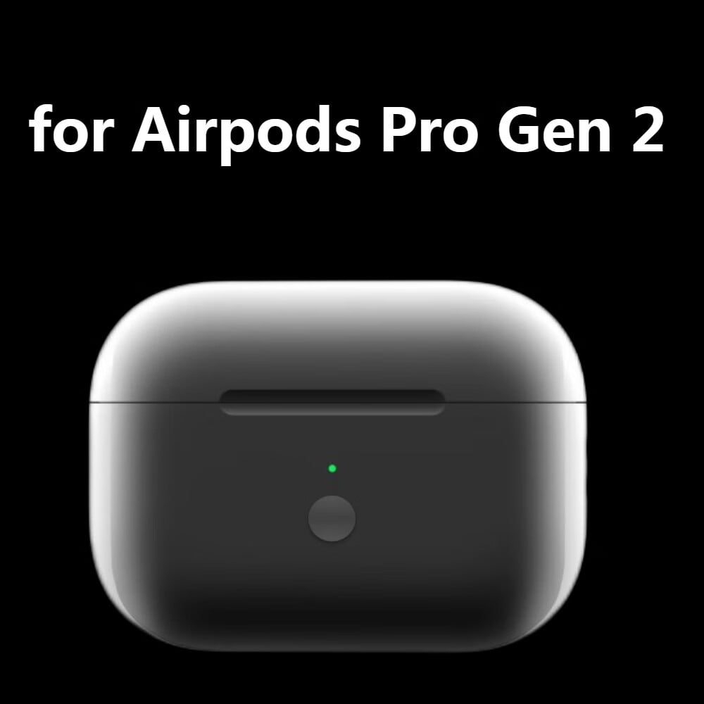 AirPods Pro 2 Wireless Charging Case Replacement,Built-in 660 mAh Battery,Sync Pairing Button for Portable Protective Charger Battery Case, No Earbuds