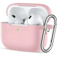 thumbnail image 1 of AirPods Pro 2nd Gen Case [Front LED Visible], Entronix Silicone Protective Shockproof Earbuds Case Cover Skin with Keychain Kit Set Compatible for Apple AirPods Pro 2nd Generation (Light Pink), 1 of 6