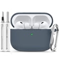 thumbnail image 1 of for AirPods Pro 3 Case 2025 with Cleaner Kit,Soft Silicone Protective Cover for AirPods Pro 3rd Generation Cases for Women Men,AirPod Pro 3 Case Accessories with Keychain-Dark Grey, 1 of 7