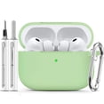 thumbnail image 1 of for AirPods Pro 3 Case 2025 with Cleaner Kit,Soft Silicone Protective Cover for AirPods Pro 3rd Generation Cases for Women Men,AirPod Pro 3 Case Accessories with Keychain-Pastel Green, 1 of 7