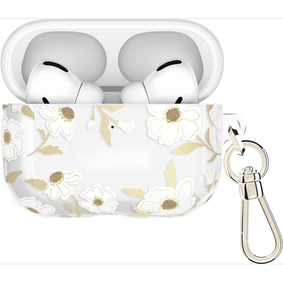 AirPods Pro 3 Protective Case with Keychain Ring Clip - Sunshine Floral, Compatible with AirPods Pro 3rd Generation