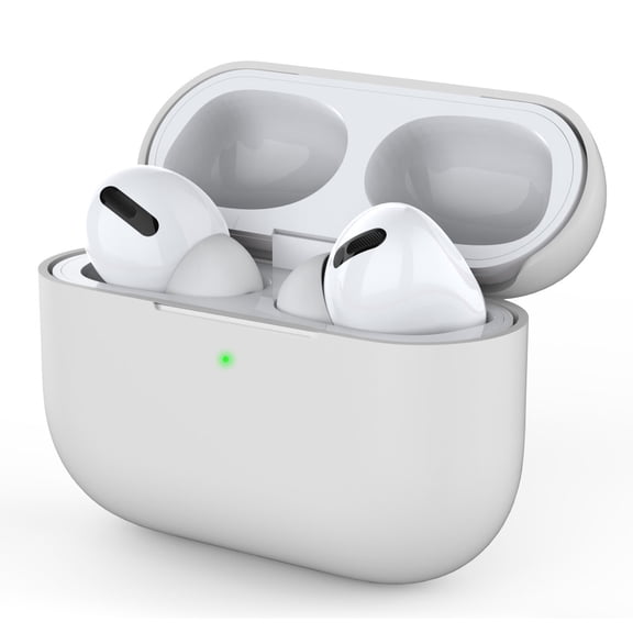 Empty Pro Case for AirPods ,Wireless Bluetooth Earphone Silicone Protector (Silicone Cover Only),White, 1Pcs