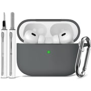 for AirPods Pro Case Cover with Cleaner Kit,Soft Silicone Protective Case for Apple AirPod Pro 2nd/1st Generation Case for Women Men,AirPods Pro 2/Pro Case Acce