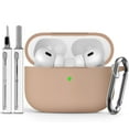 thumbnail image 1 of for AirPods Pro Case Cover with Cleaner Kit,Soft Silicone Protective Case for Apple AirPod Pro 2nd/1st Generation Case for Women Men,AirPods Pro 2/Pro Case Accessories with Keychain-Black, 1 of 13